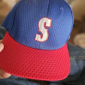 Blue and Red Baseball Cap